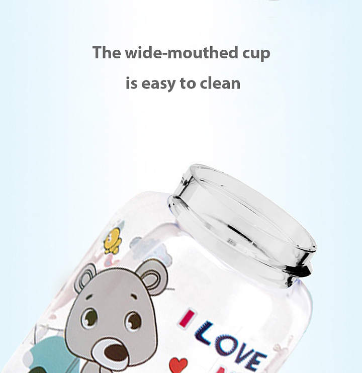 BPA Free Baby Kids Cartoon Straw Sipper Cup with Strap-560ml