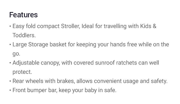 Folding Travel Baby Stroller Pram Pushchair Lightweight Portable Umbrella Carriage 