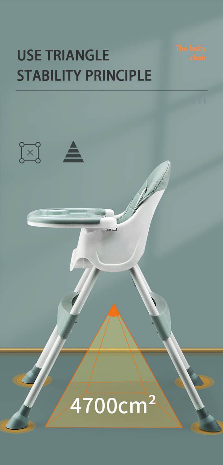Premium Comfy 2 In 1 High Chair With 5 Point Safety Adjustable  Dining Chair