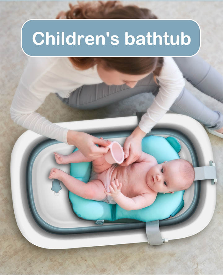 Baby Folding Bath Tub Baby Swim Tubs Portable Folding Kids Non-slip Bathtub