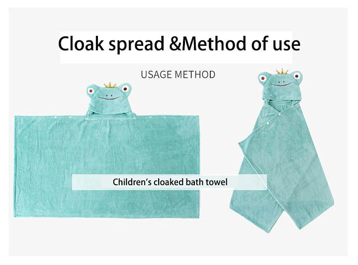 Super Soft Hooded Bath Towel For Children, Multi-Purpose, Suitable For Newborn To 10 Years Old