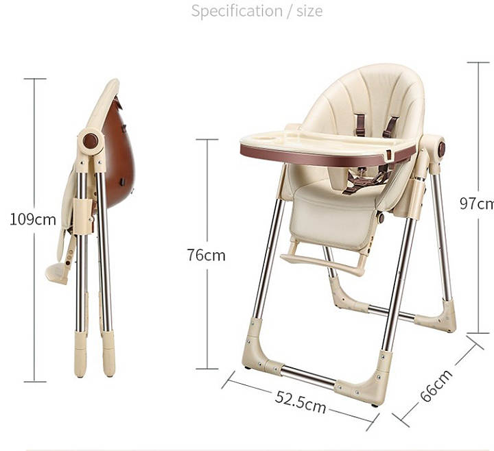 Premium Comfy Baby Growth High Chair With 5 Point Safety Adjustable Dining Chair