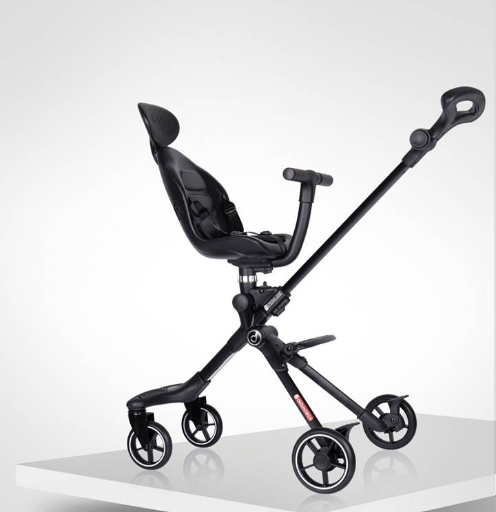 Simple Comfortable Lightweight Stroller Pram Easy Fold for Newborn Baby Kids 0-3 Years Black