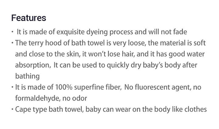 Kids Soft and Absorbing Cartoon Hooded Bath Towels Baby Cape Printed Bath Towel